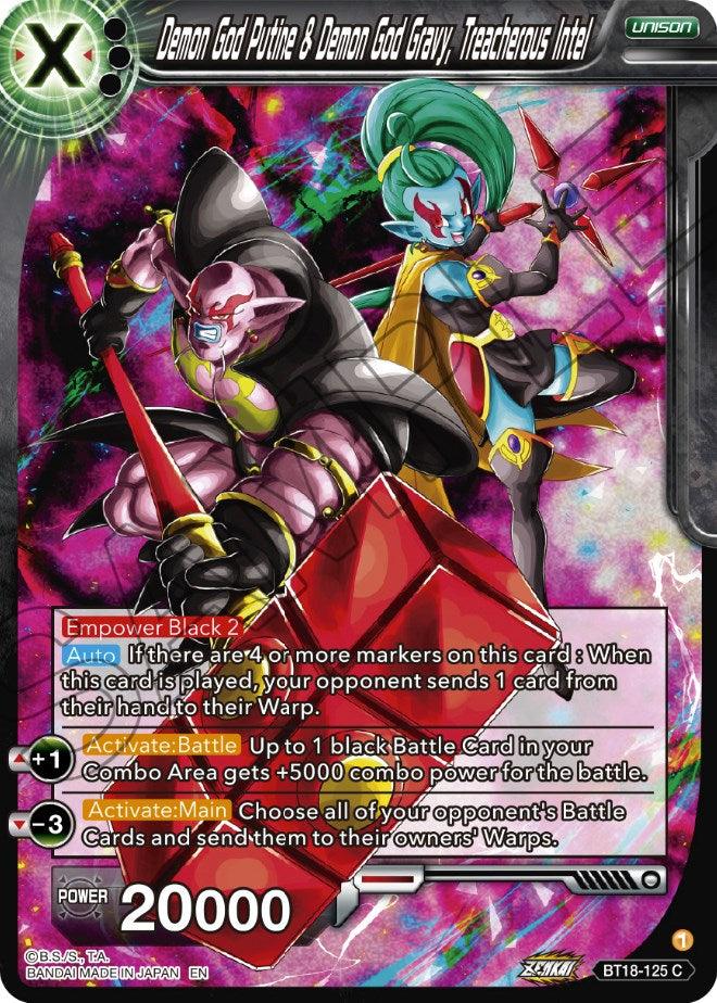 Demon God Putine & Demon God Gravy, Treacherous Intel (BT18-125) [Dawn of the Z-Legends] - POKÉ JEUX
