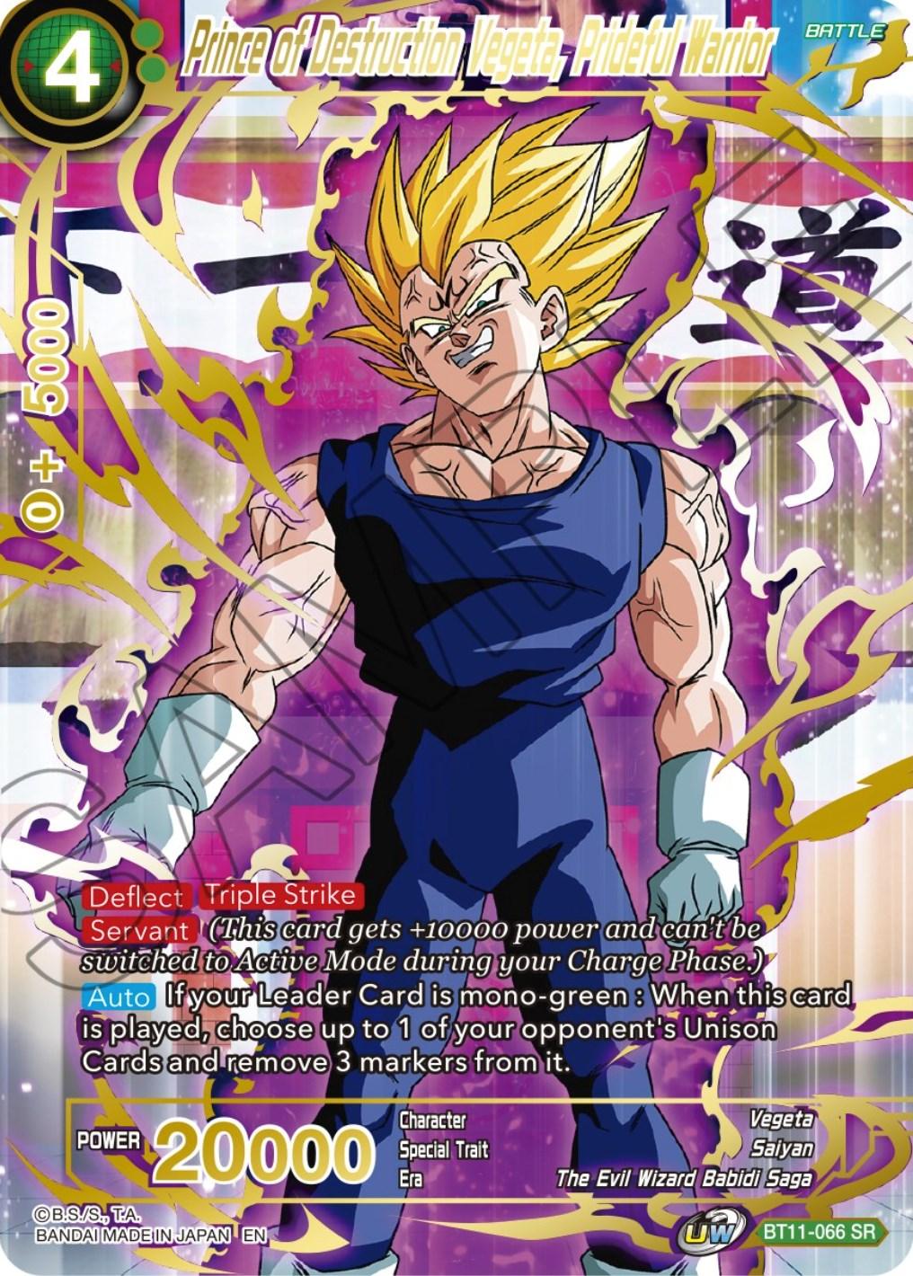 Prince of Destruction Vegeta, Prideful Warrior (BT11-066) [Theme Selection: History of Vegeta] - POKÉ JEUX