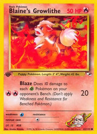 Blaine's Growlithe (62/132)  - Gym Heroes Unlimited