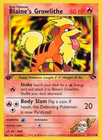 Blaine's Growlithe (62/132)  - Gym Challenge Unlimited