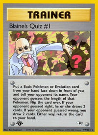 Blaine's Quiz # (97/132) - Gym Heroes Unlimited