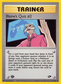 Blaine's Quiz # (111/132) - Gym Challenge 1st Edition