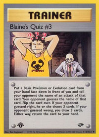 Blaine's Quiz # (112/132) - Gym Challenge 1st Edition