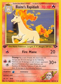 Blaine's Rapidash (33/132) - Gym Challenge 1st Edition