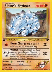 Blaine's Rhyhorn (65/132)  - Gym Challenge Unlimited