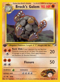 Brock's Golem (20/132) - Gym Heroes 1st Edition