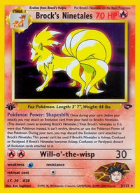 Brock's Ninetales (3/132) - Gym Challenge 1st Edition Holofoil