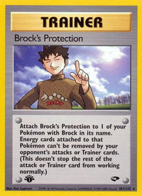 Brock's Protection (101/132) - Gym Challenge 1st Edition