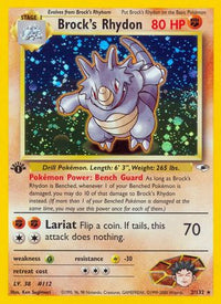 Brock's Rhydon (2/132) - Gym Heroes 1st Edition Holofoil