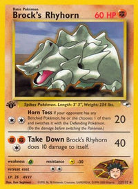 Rhyhorn de Brock (22/132) [Gym Heroes 1ère édition] 