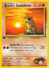 Brock's Sandshrew (72/132) - Gym Heroes 1st Edition