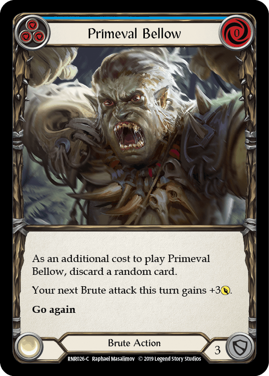 Primeval Bellow (Blue) [RNR026-C] (Rhinar Hero Deck) 1st Edition Normal - POKÉ JEUX