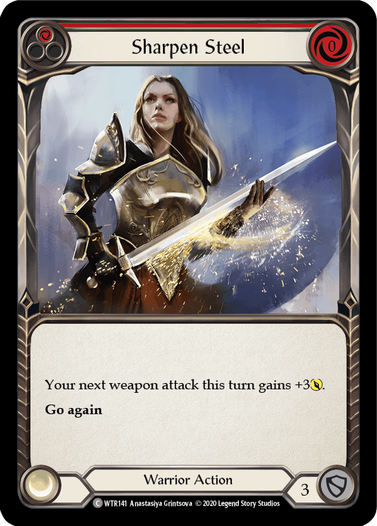 Sharpen Steel (Red) [U-WTR141] (Welcome to Rathe Unlimited) Unlimited Rainbow Foil - POKÉ JEUX