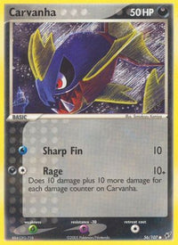 Carvanha (56/107)  - Deoxys Reverse Holofoil