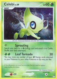 Celebi (7/123) - Mysterious Treasures Holofoil