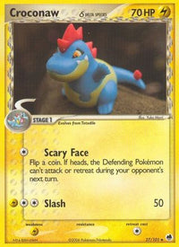 Croconaw (27/101) (Espèce Delta) (Estampillé) [EX : Dragon Frontiers] 