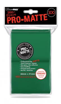 Sleeves: PRO-Matte Deck Protector: Standard Size: Green (100) (EN)