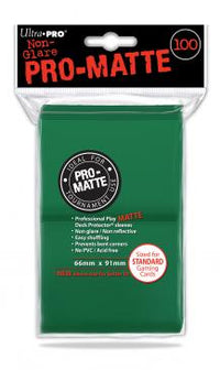 Sleeves: PRO-Matte Deck Protector: Standard Size: Green (100) (EN)