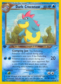 Dark Croconaw (32/105) - Neo Destiny 1st Edition