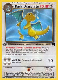Dark Dragonite (22/82)  - Team Rocket 1st Edition