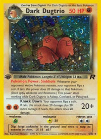 Dark Dugtrio (6/82) - Team Rocket 1st Edition Holofoil