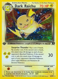 Dark Raichu (83/82) [Team Rocket 1ère édition] 