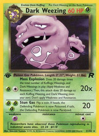 Dark Weezing (31/82) - Team Rocket 1st Edition