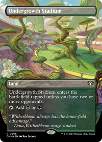 Undergrowth Stadium (Borderless Alternate Art) [Commander Masters]
