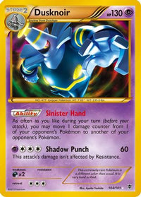 Dusknoir ( Secret Rare) (104/101)  - Plasma Blast Holofoil