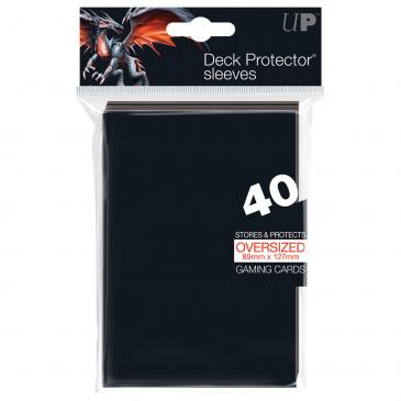 Sleeves: Oversized Deck Protector: Black (40) (EN)