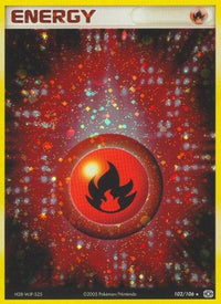 Fire Energy (102/106)  - Emerald Holofoil