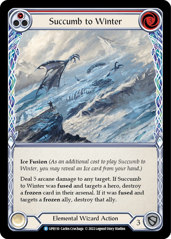 Succumb to Winter (Red) [UPR110] (Uprising) Rainbow Foil - POKÉ JEUX