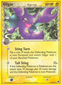 Gligar (16/101) (Espèce Delta) (Estampillé) [EX : Dragon Frontiers] 