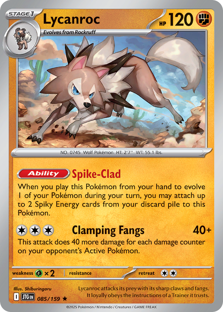 Lycanroc (Cosmos Foil) (85/159) - Miscellaneous Cards & Products Holofoil