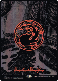 Mountain (368) (Oil Slick Raised Foil) [Phyrexia: All Will Be One]