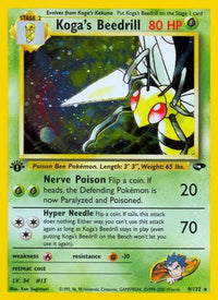 Koga's Beedrill (9/132)  - Gym Challenge 1st Edition Holofoil