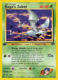 Koga's Zubat (83/132)  - Gym Challenge Unlimited