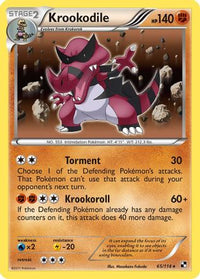 Krookodile (65/114)  - Black and White Holofoil