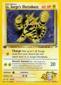 Lt. Surge's Electabuzz (27/132)  - Gym Heroes Unlimited