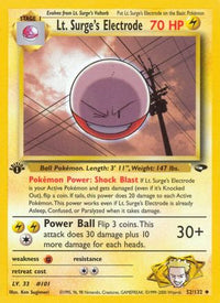 Lt. Surge's Electrode (52/132) - Gym Challenge 1st Edition