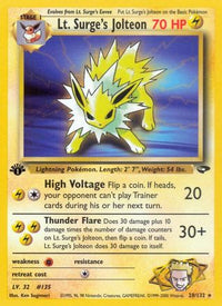 Lt. Surge's Jolteon (28/132) - Gym Challenge 1st Edition