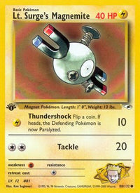 Lt. Surge's Magnemite (80/132)  - Gym Heroes Unlimited