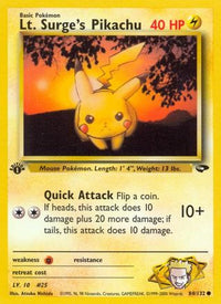 Lt. Surge's Pikachu (84/132)  - Gym Challenge Unlimited