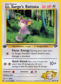 Rattata du lieutenant Surge (85/132) [Gym Challenge 1ère édition] 