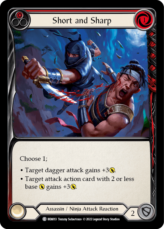 Short and Sharp (Red) [BEN013] (Outsiders Benji Blitz Deck) - POKÉ JEUX