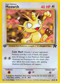 Meowth (62/82) - Team Rocket 1st Edition