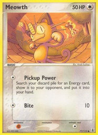 Meowth (77/113)  - Delta Species Reverse Holofoil