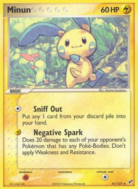 Minun (41/107)  - Deoxys Reverse Holofoil