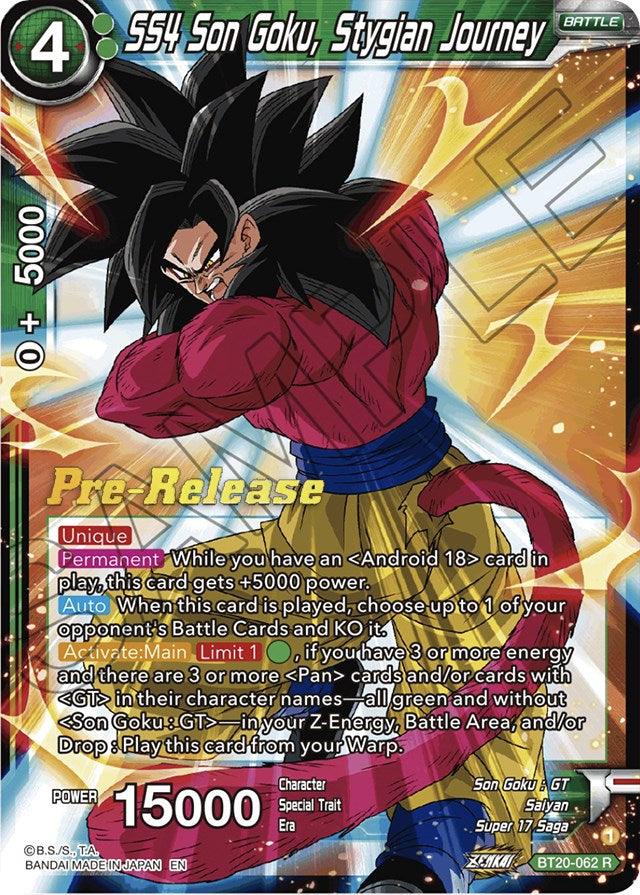 SS4 Son Goku, Stygian Journey (BT20-062) [Power Absorbed Prerelease Promos] - POKÉ JEUX