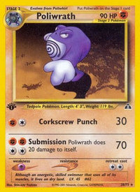 Poliwrath (28/75)  - Neo Discovery 1st Edition